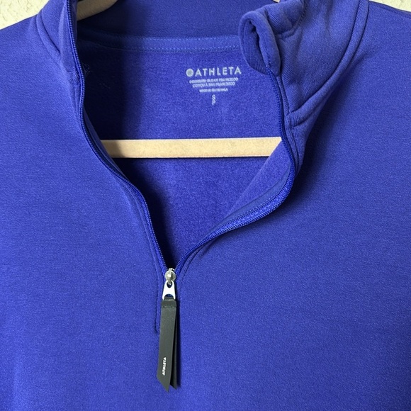 Athleta Sweatshirt size small Purple Blue Indigo Altitude Polartec Half Zip - Picture 4 of 11